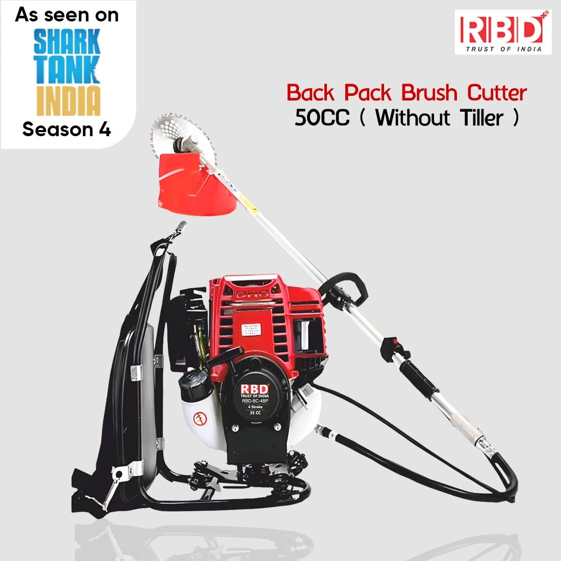 RBD 50cc Backpack Brush Cutter Without Tiller