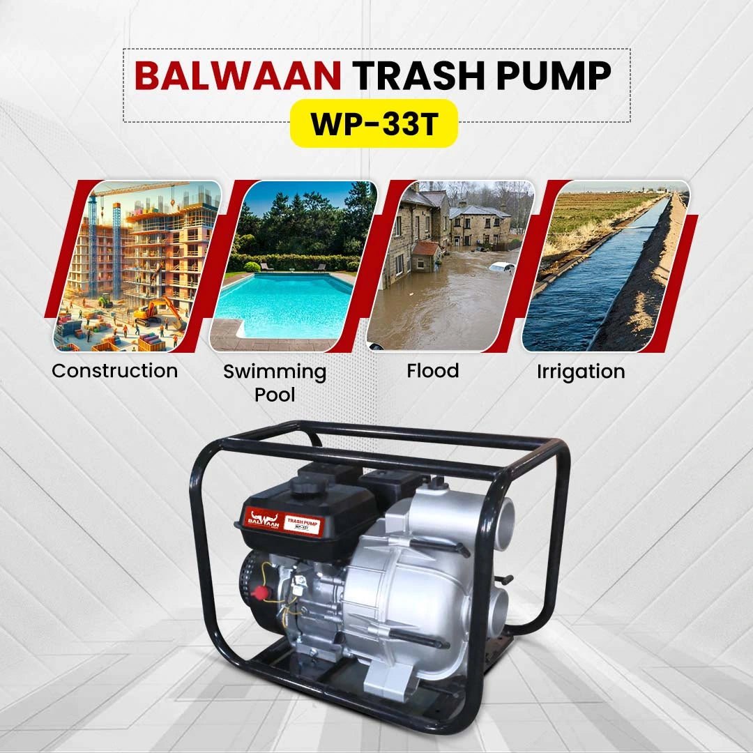 Balwaan 3x3 Inch Trash Pump| WP - 33T by Balwaan | KrishiGears