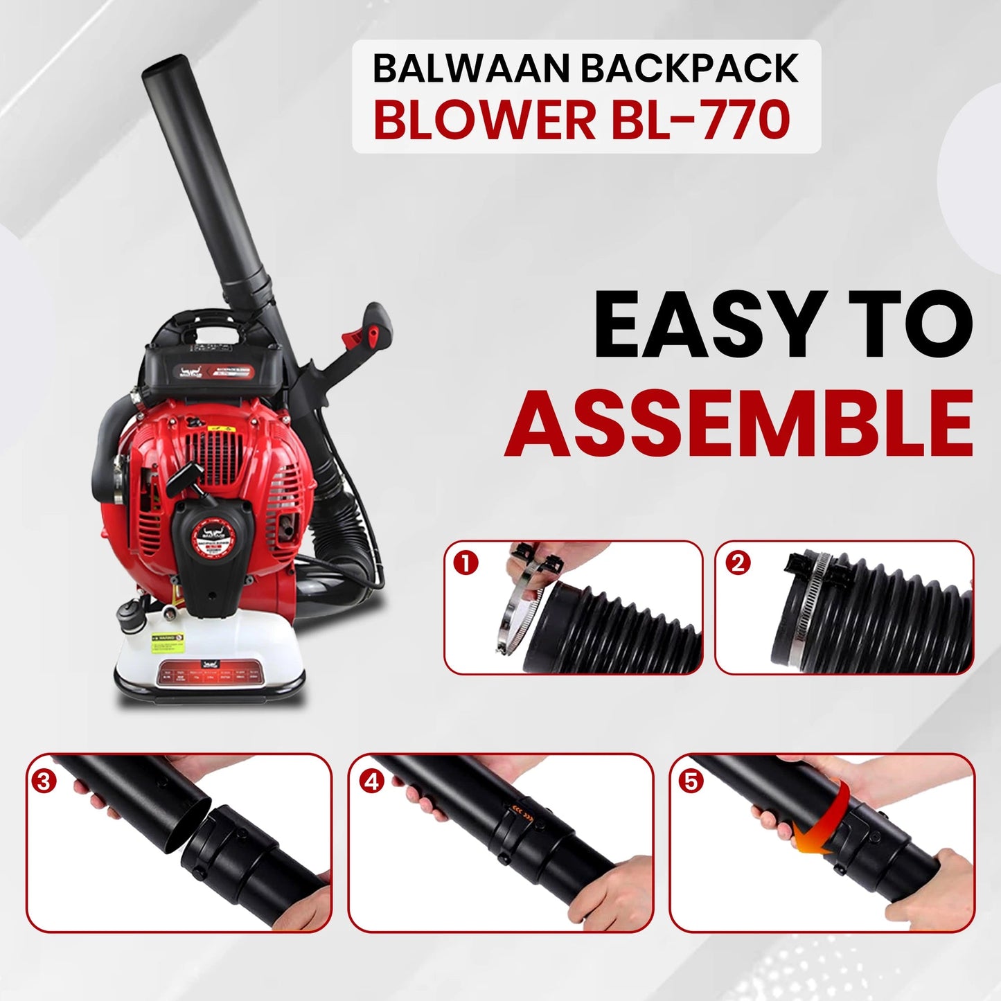 Balwaan BL - 770 Backpack Leaf Blower by Balwaan | KrishiGears