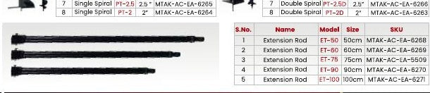 Balwaan ET-100 earth auger extension rod 100cm