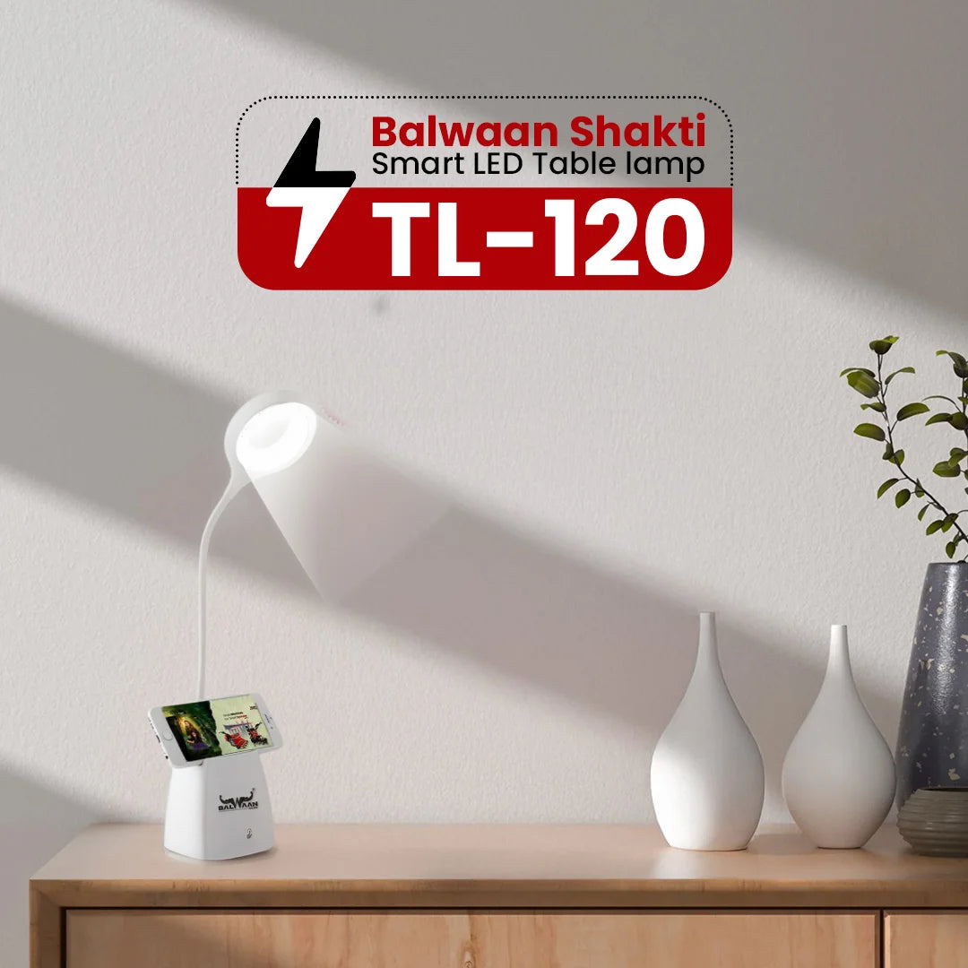 Balwaan Shakti Smart LED Table Lamp | TL-120 | Touch Control | Flexible Neck & 3 Light Modes