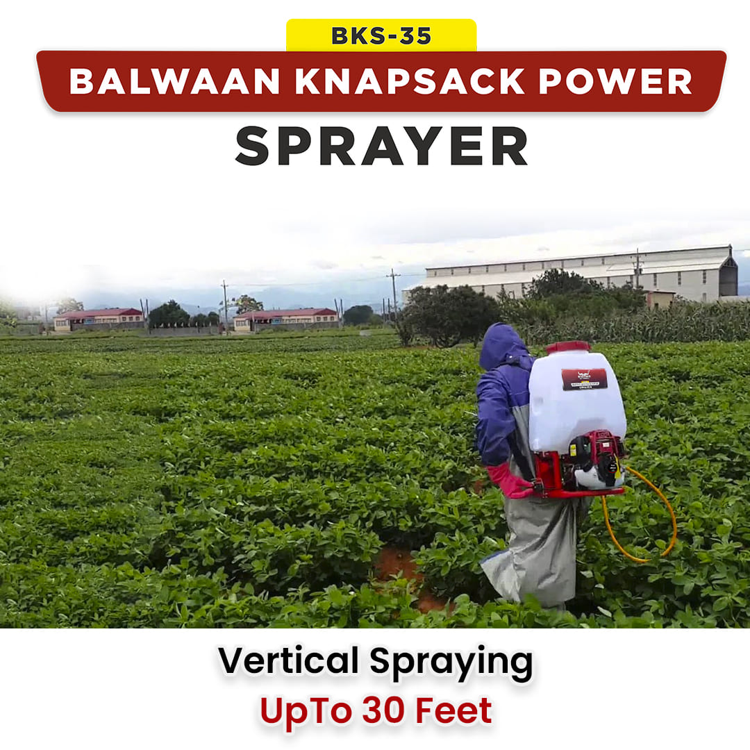 Balwaan Knapsack Agricultural Power Sprayer BKS-35 | 35CC 4 Stroke Engine | High Pressure | Commercial Spray Sanitizatio