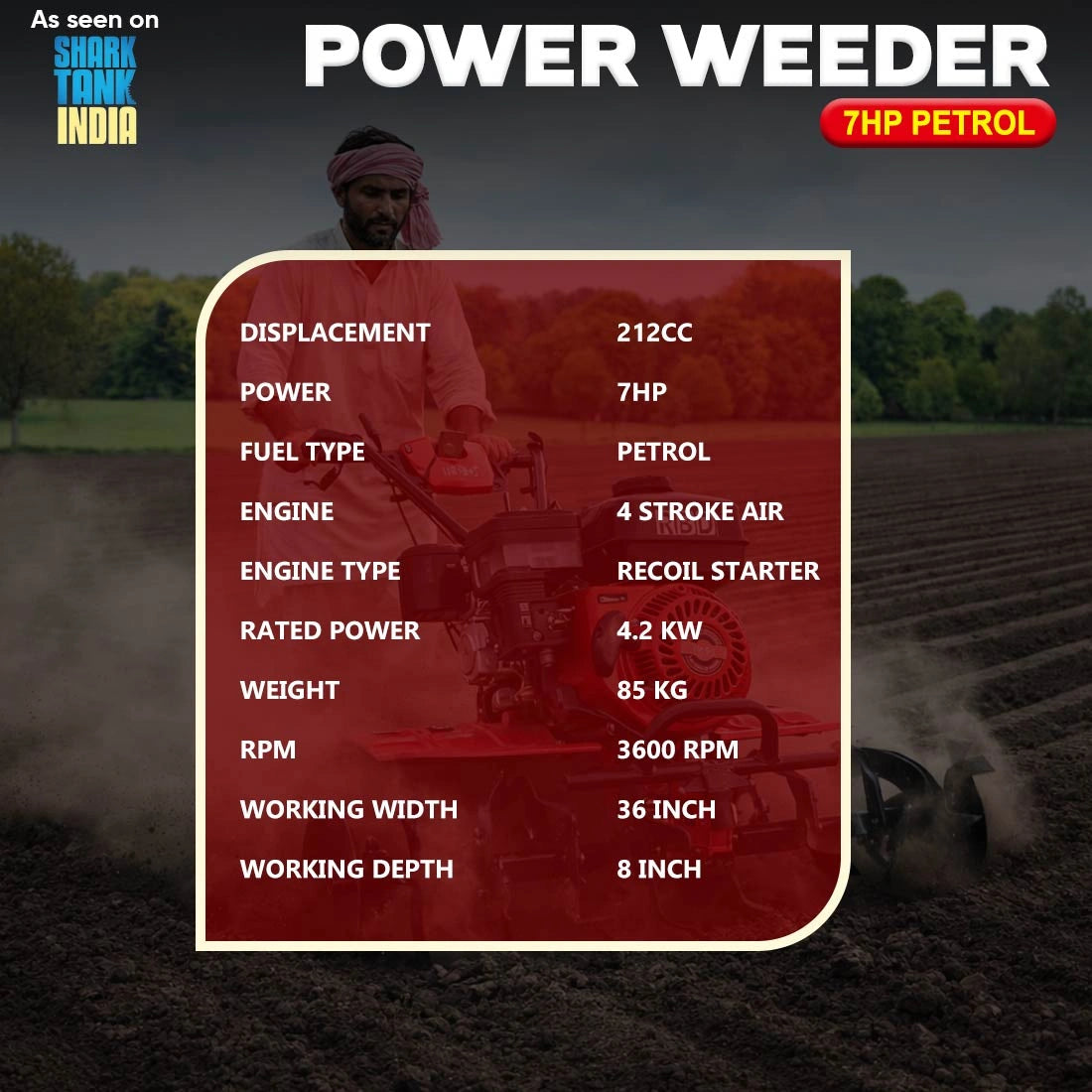 RBD 7HP Power Weeder - supplier gallery image 2