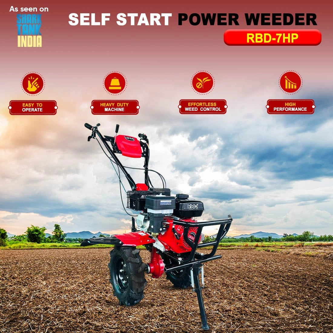 RBD 7HP Self-Start Power Weeder - supplier gallery image 4