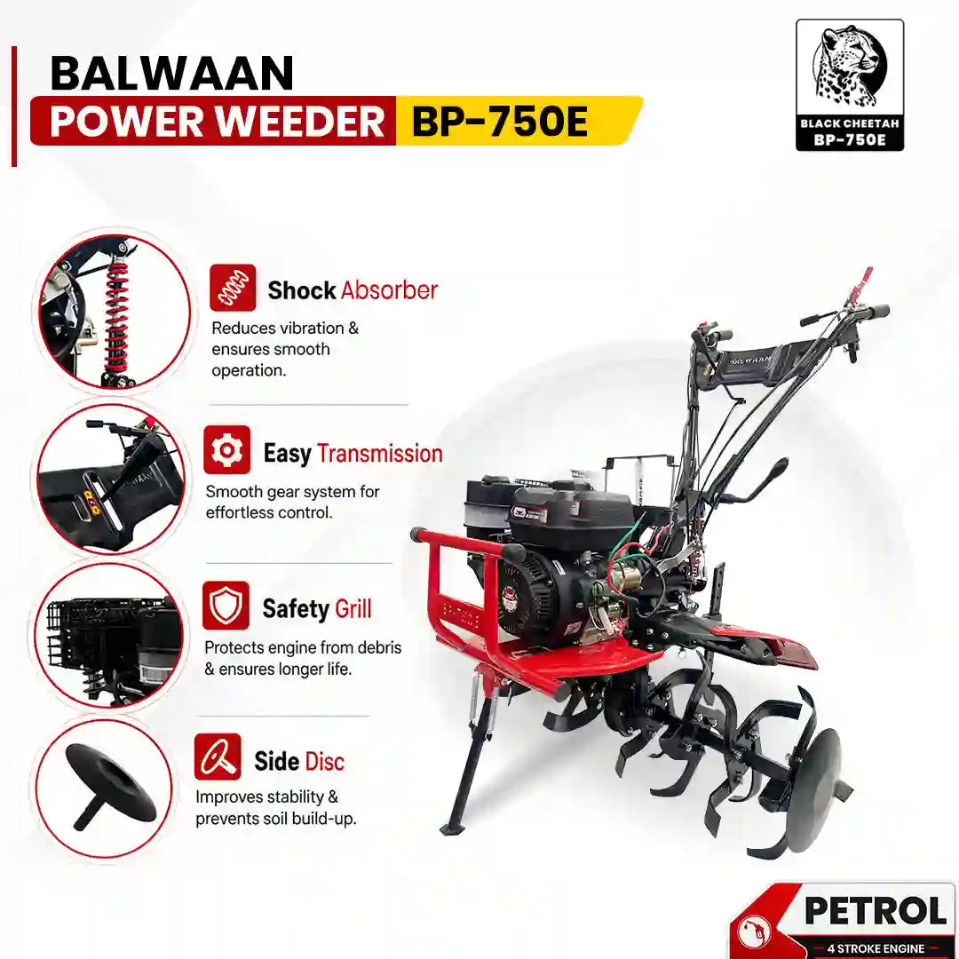 Balwaan Black Cheetah Power Weeder | BP-750E