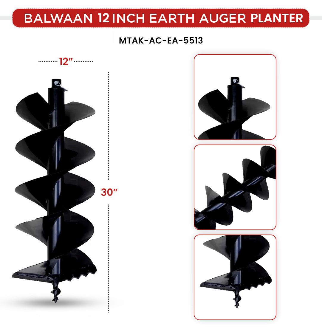 Balwaan 12 Inch Planter Double Spiral Auger Bit PT-12D - supplier gallery image 2