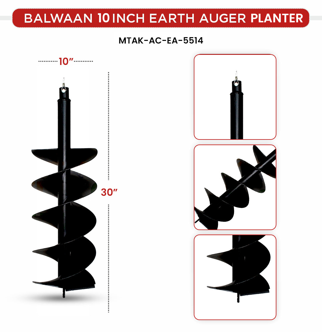 Balwaan 10 Inch Planter Double Spiral Auger Bit PT-10D - supplier gallery image 2