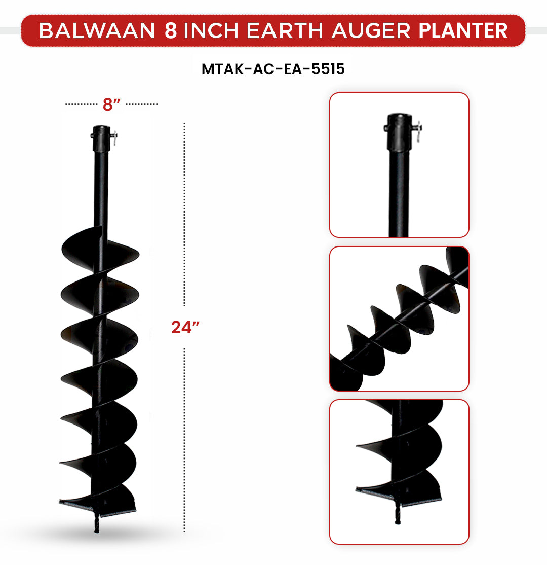 Balwaan 8 Inch Planter Double Spiral Auger Bit PT-8D - supplier gallery image 2