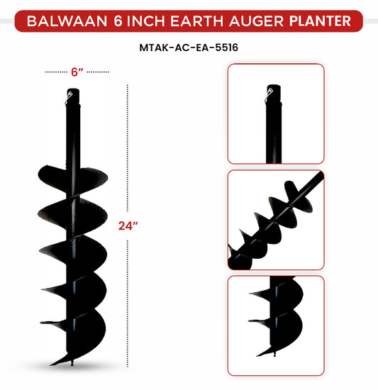 Balwaan 6 Inch Planter Double Spiral Auger Bit PT-6D - supplier gallery image 2