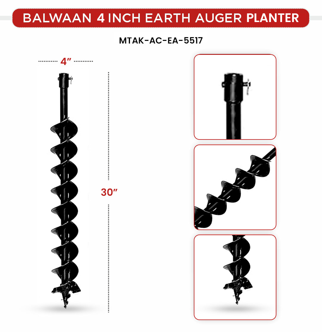 Balwaan 4 Inch Planter Double Spiral Auger Bit PT-4D - supplier gallery image 2