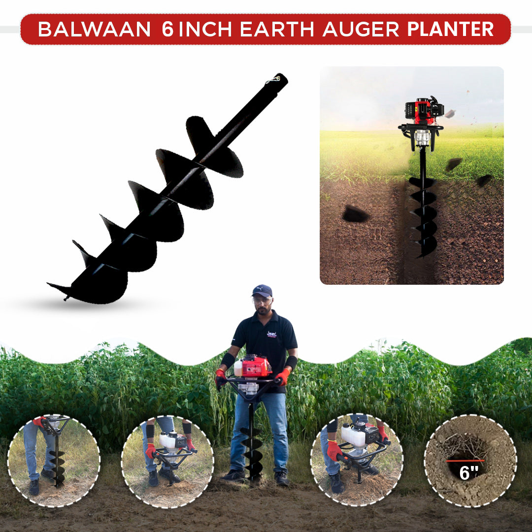 Balwaan 6 Inch Planter Double Spiral Auger Bit PT-6D - supplier gallery image 3