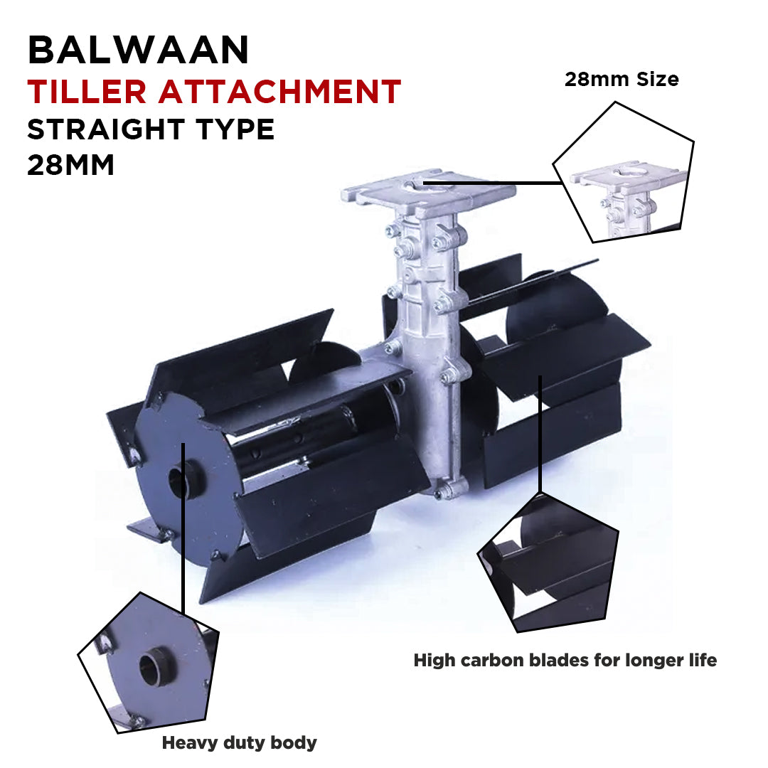 Balwaan BTA-28 Straight Type Tiller Attachment - supplier gallery image 3