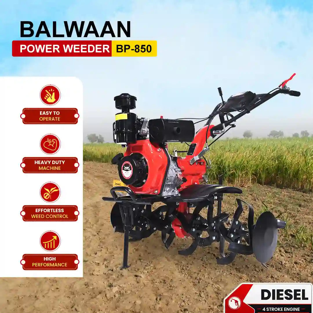 Balwaan 5.5 HP Diesel Power Weeder | BP-850