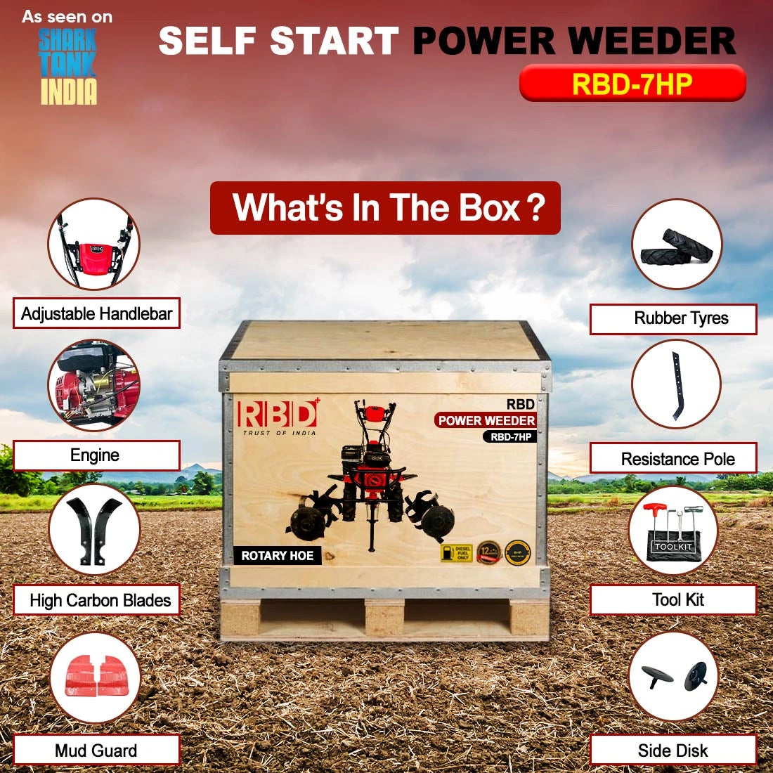 RBD 7HP Self-Start Power Weeder - supplier gallery image 2