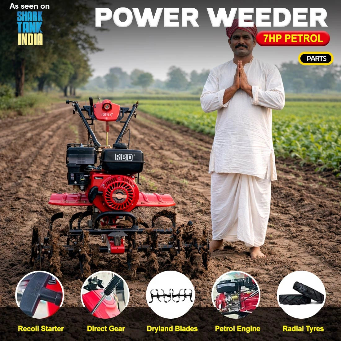 RBD 7HP Power Weeder - supplier gallery image 3