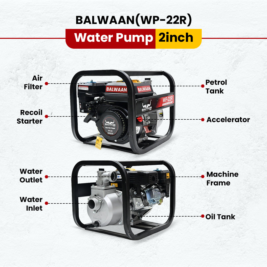 Balwaan WP-22R 7HP Water Pump