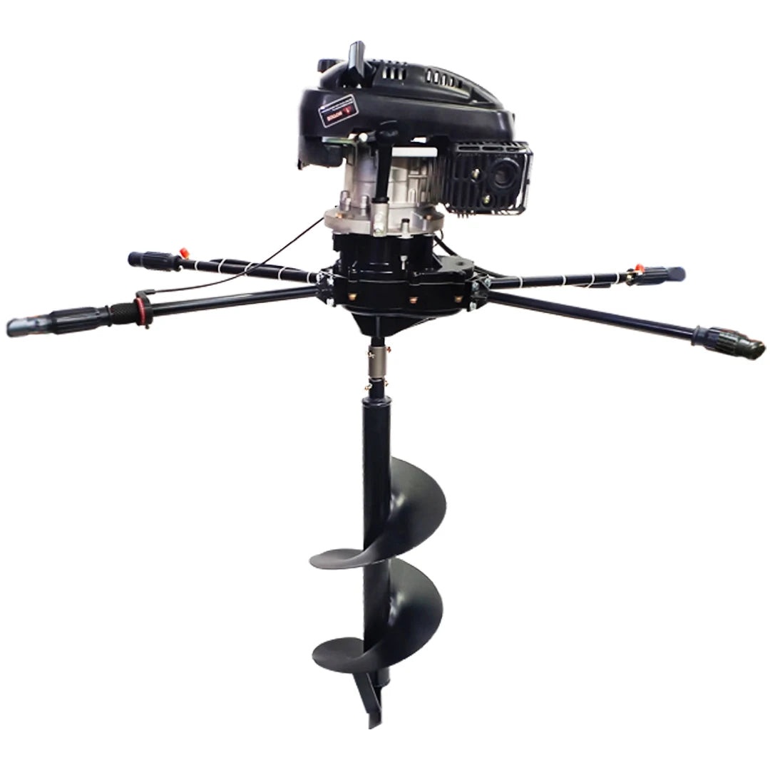 Balwaan Earth Auger BE-180 173CC 4 Stroke Petrol Post Hole Digger Machine |Two Men Operated Heavy Duty Auger for Tree Pl