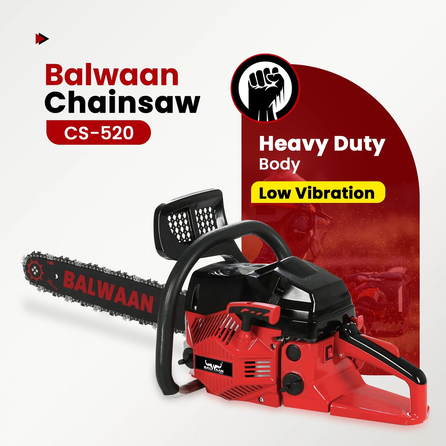 Balwaan CS-520 Chainsaw| 18 Inches