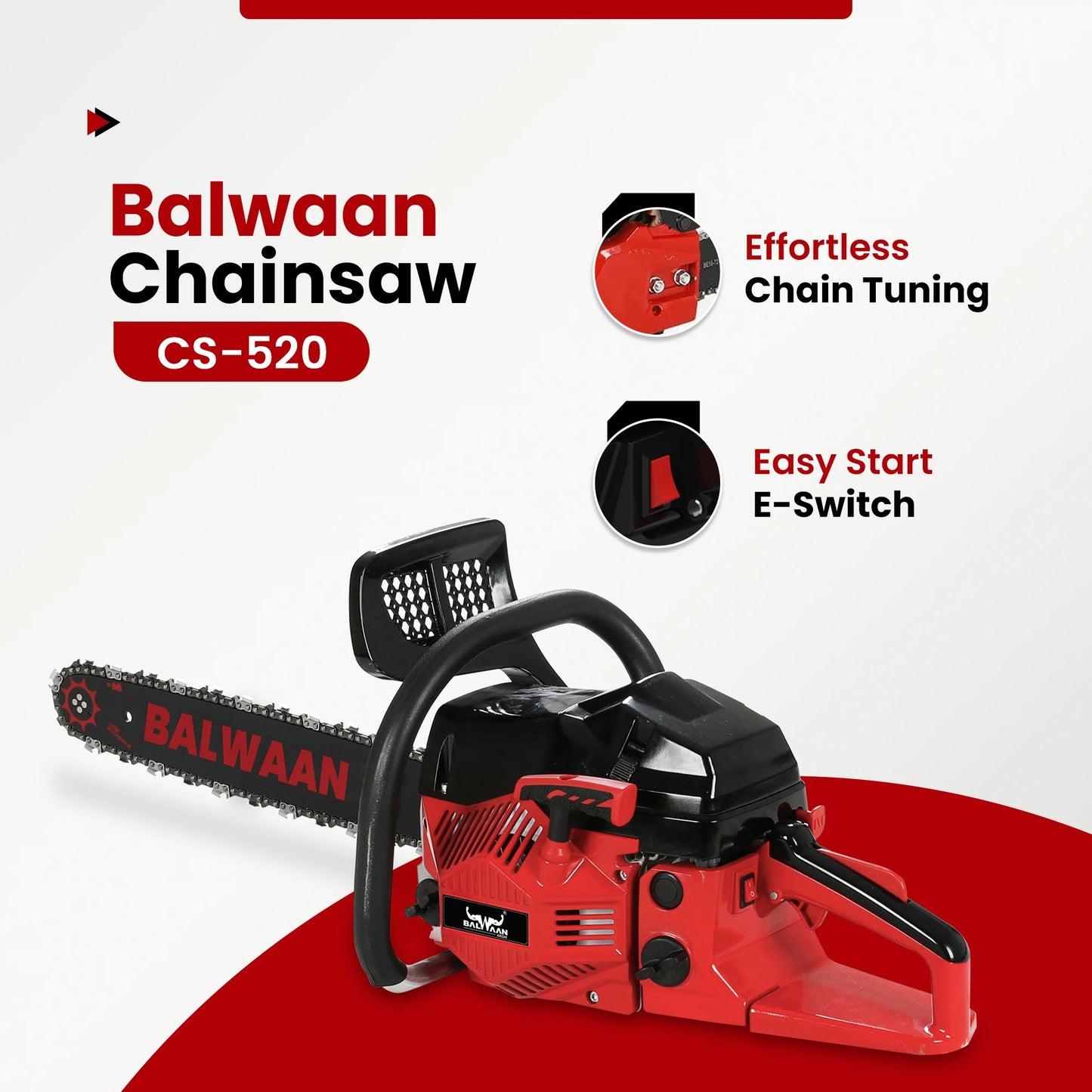 Balwaan CS-520 Chainsaw| 18 Inches