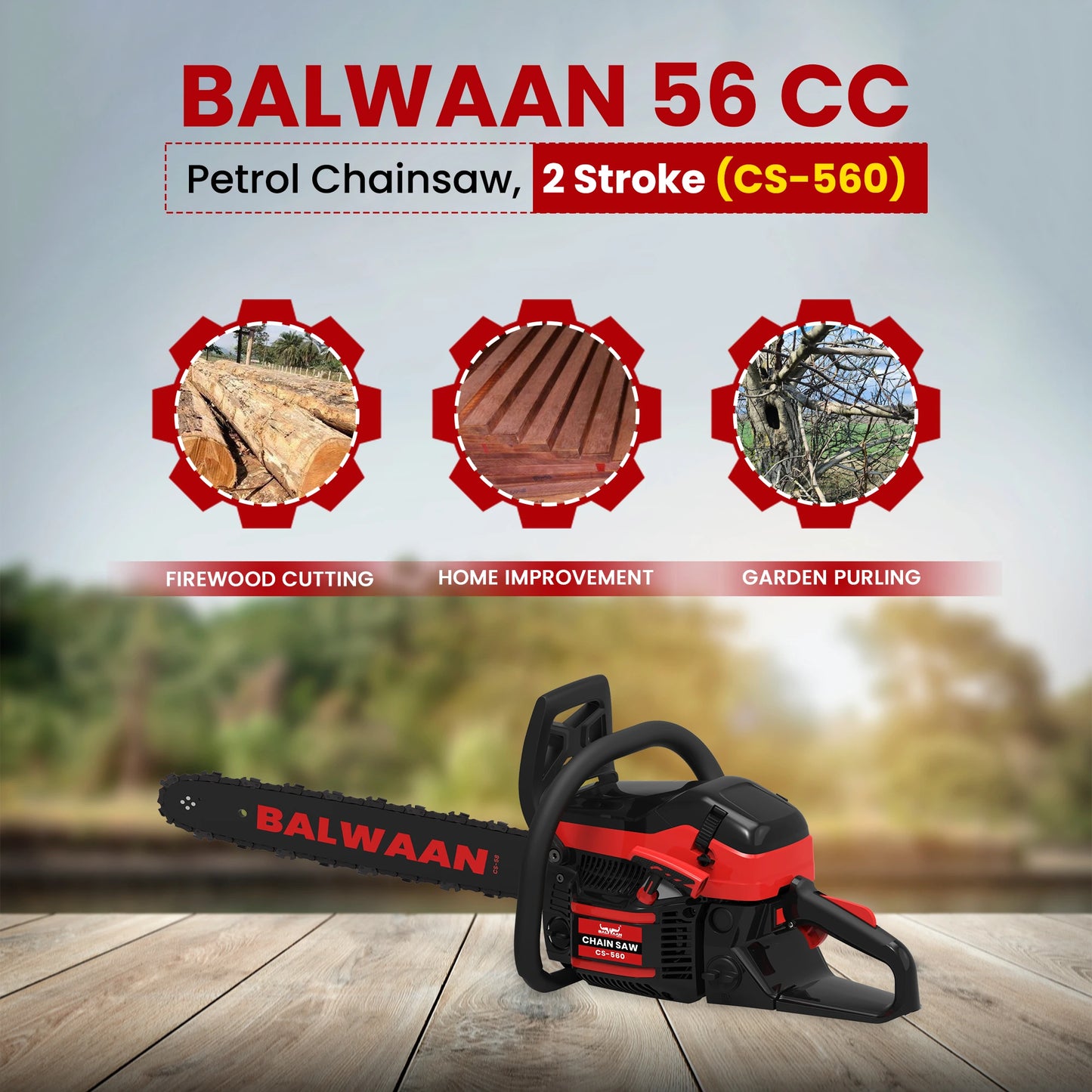 Balwaan CS-560 Chainsaw | 22 Inches