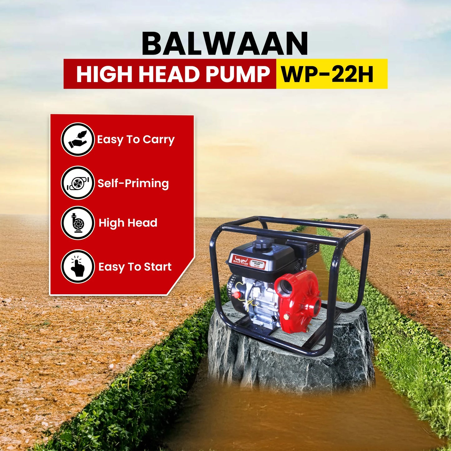 Balwaan 2x2 Inch High Head Pump| WP-22H