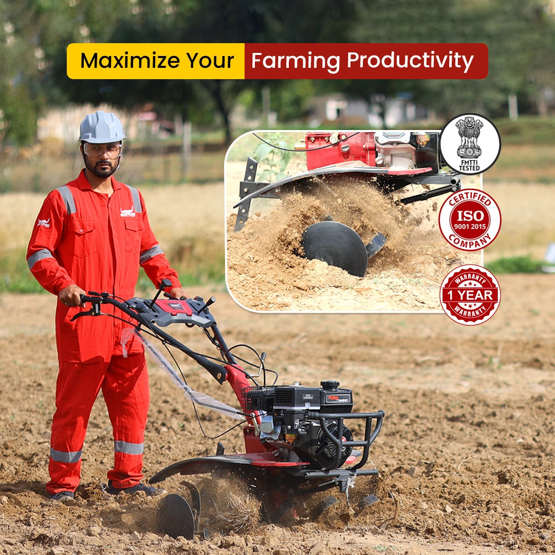7HP 4 Stroke Power Weeder BP-700 | 212cc Powerful Euro (V) Petrol Engine | Dual Clutch Power Tiller