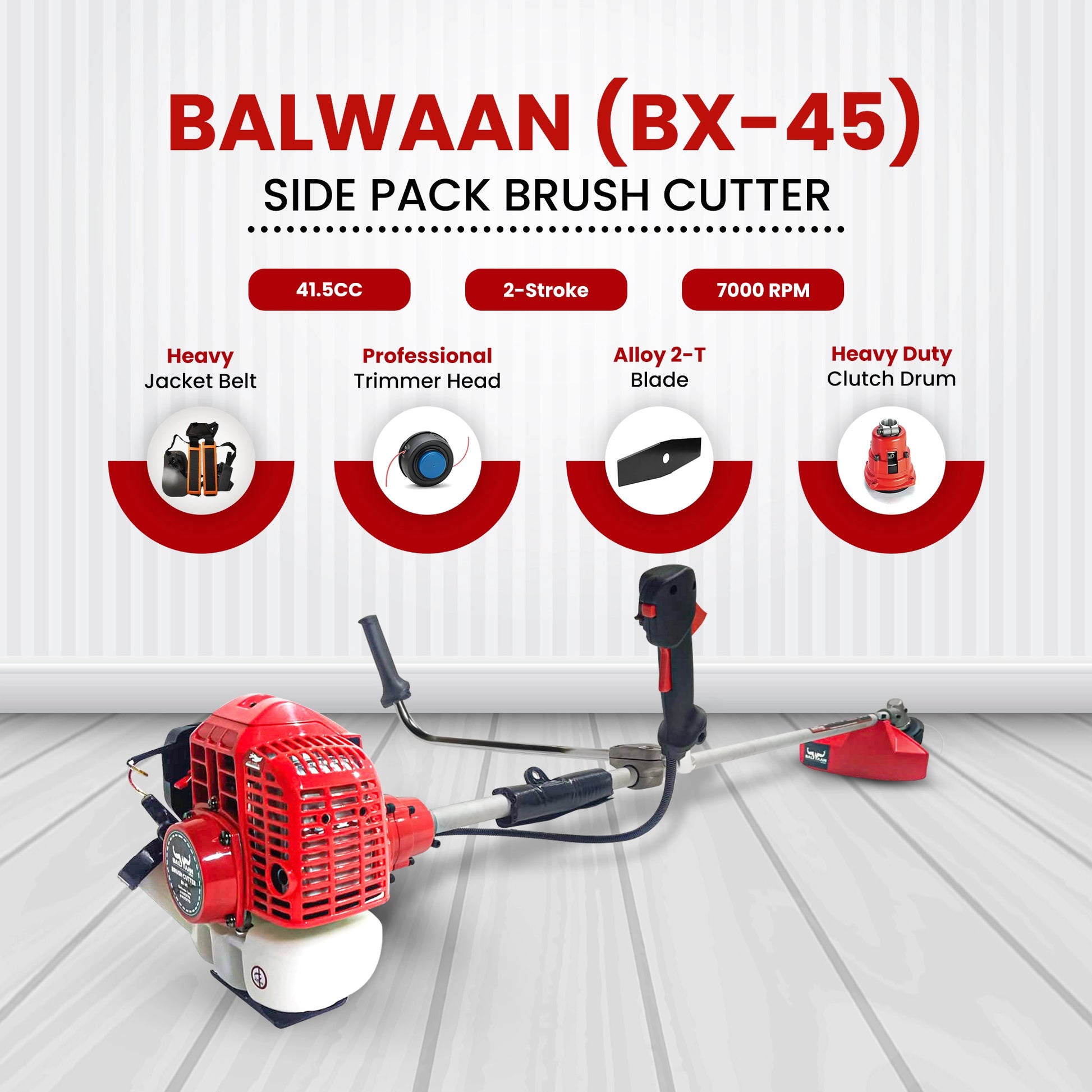 Balwaan BX-45 Side Pack  Brush Cutter