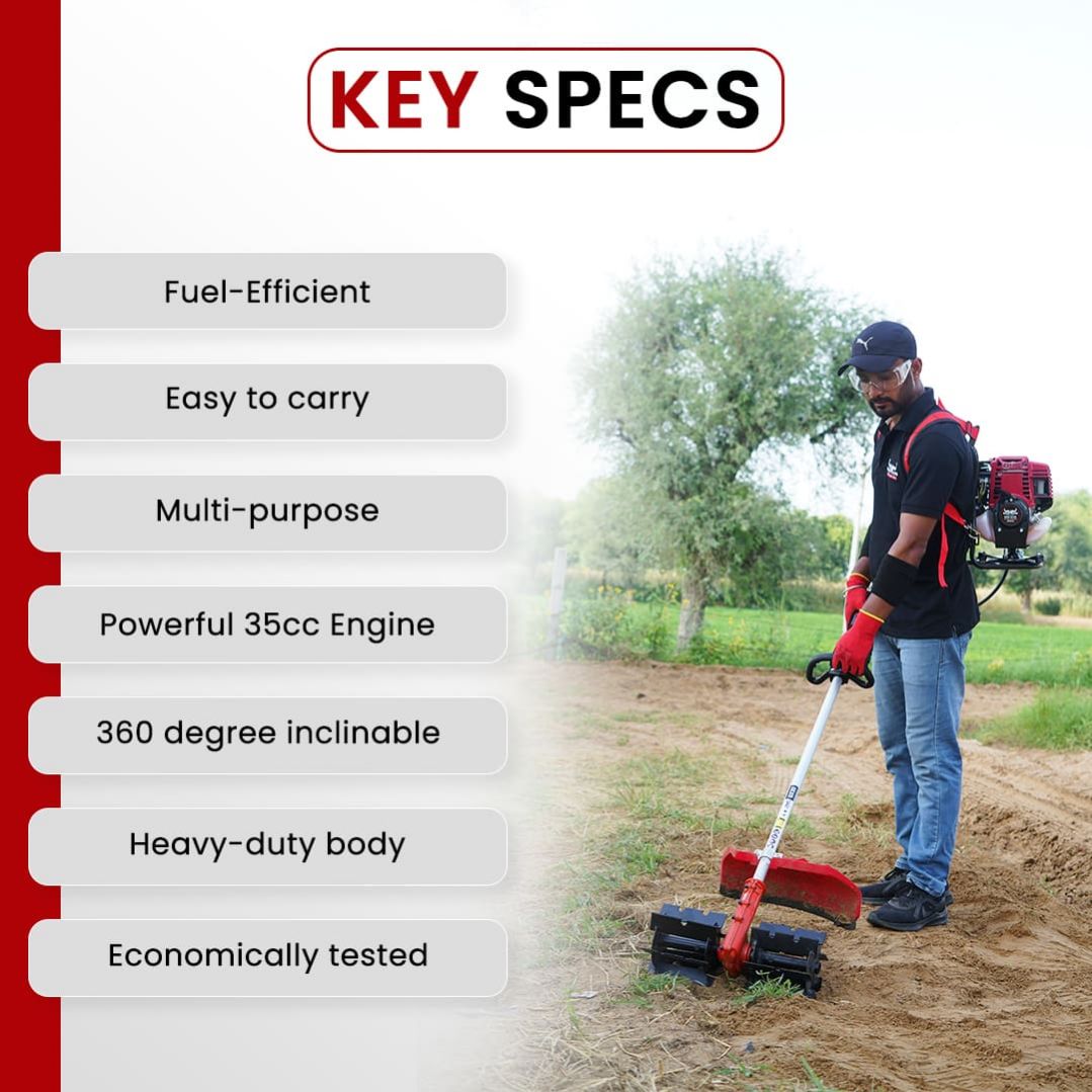 Balwaan Back Pack Crop Cutter with Tiller| 35cc