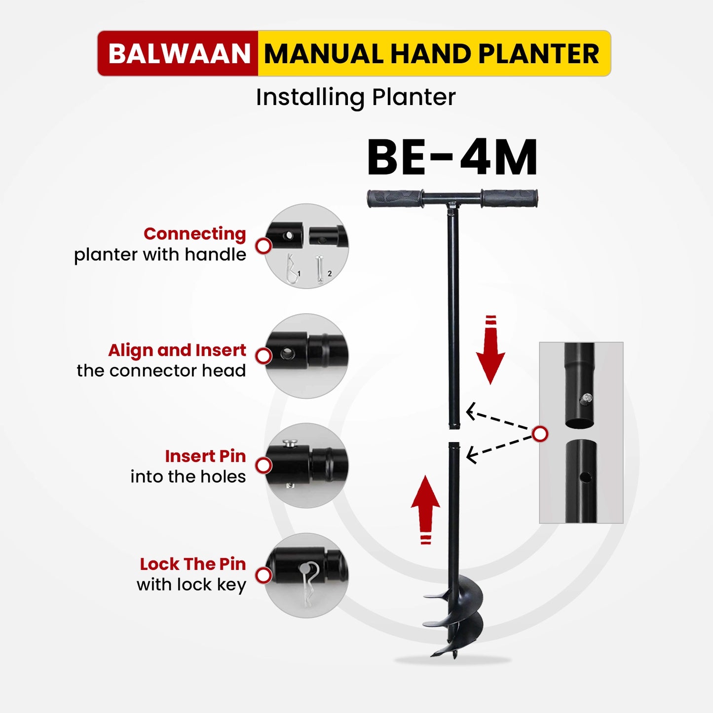 Balwaan BE-4M Manual Earth Auger