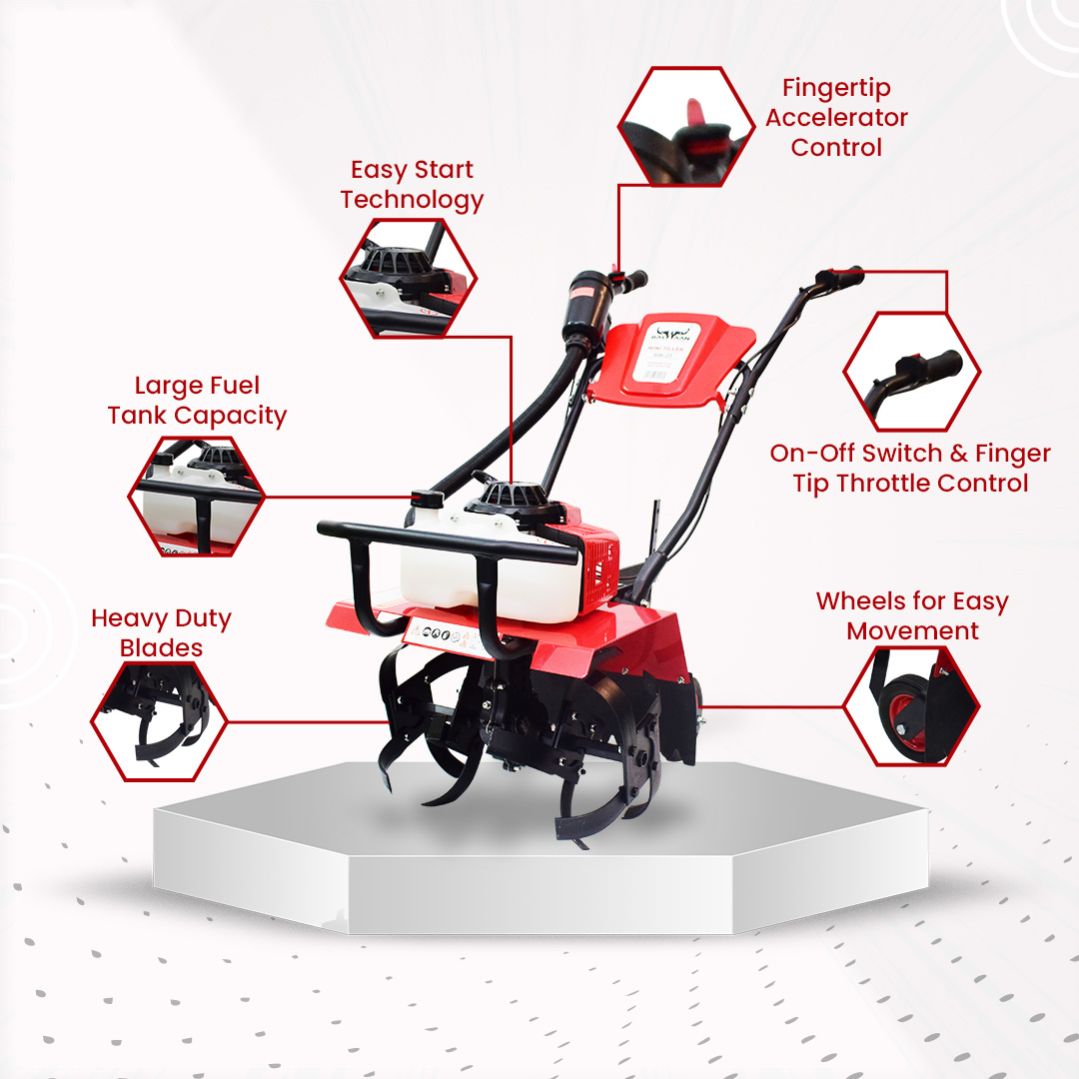 Balwaan 63cc Mini Agricultural Power Tiller| BW-25