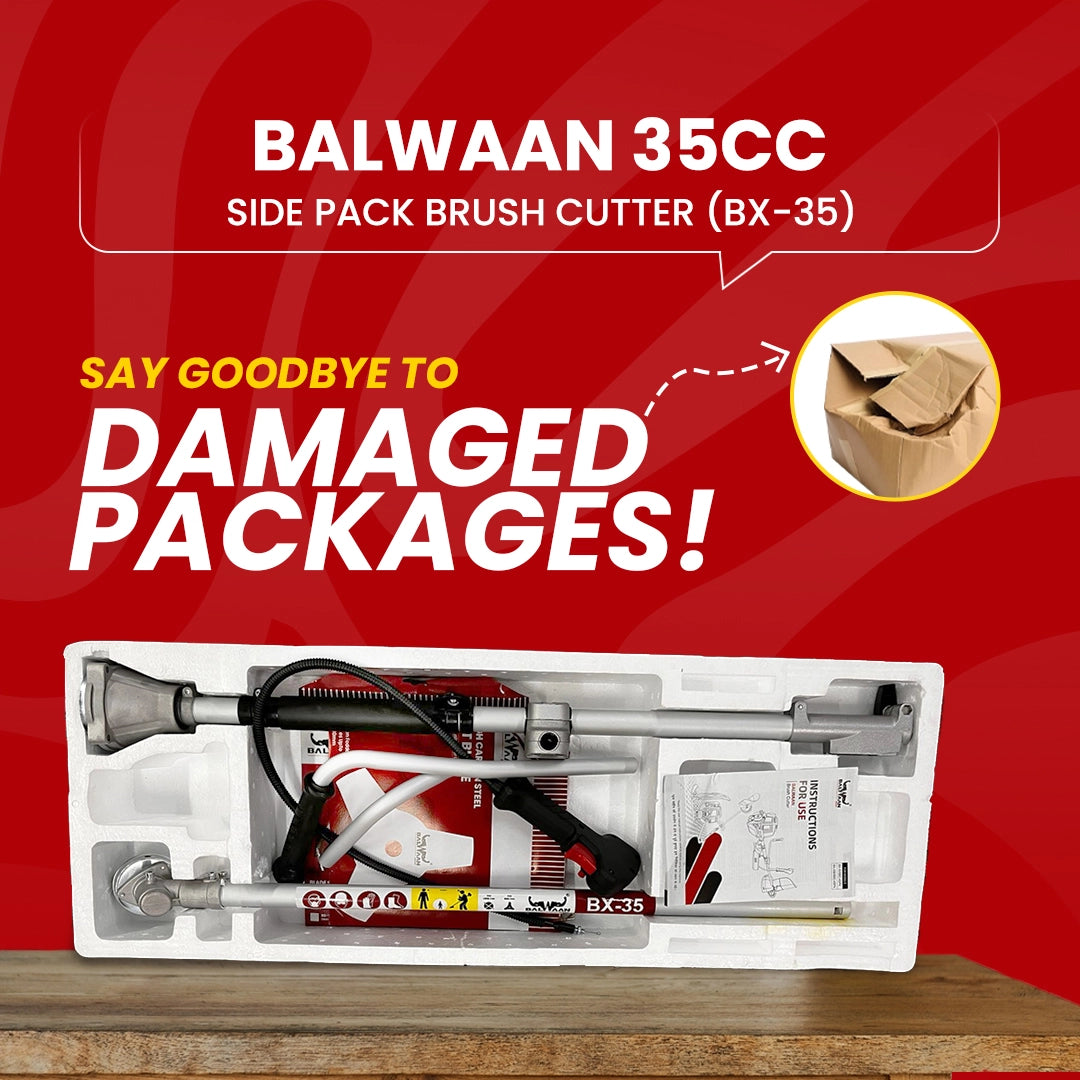 Balwaan Side Pack Brush Cutter BX-35 Pro | Powerful 35cc Engine