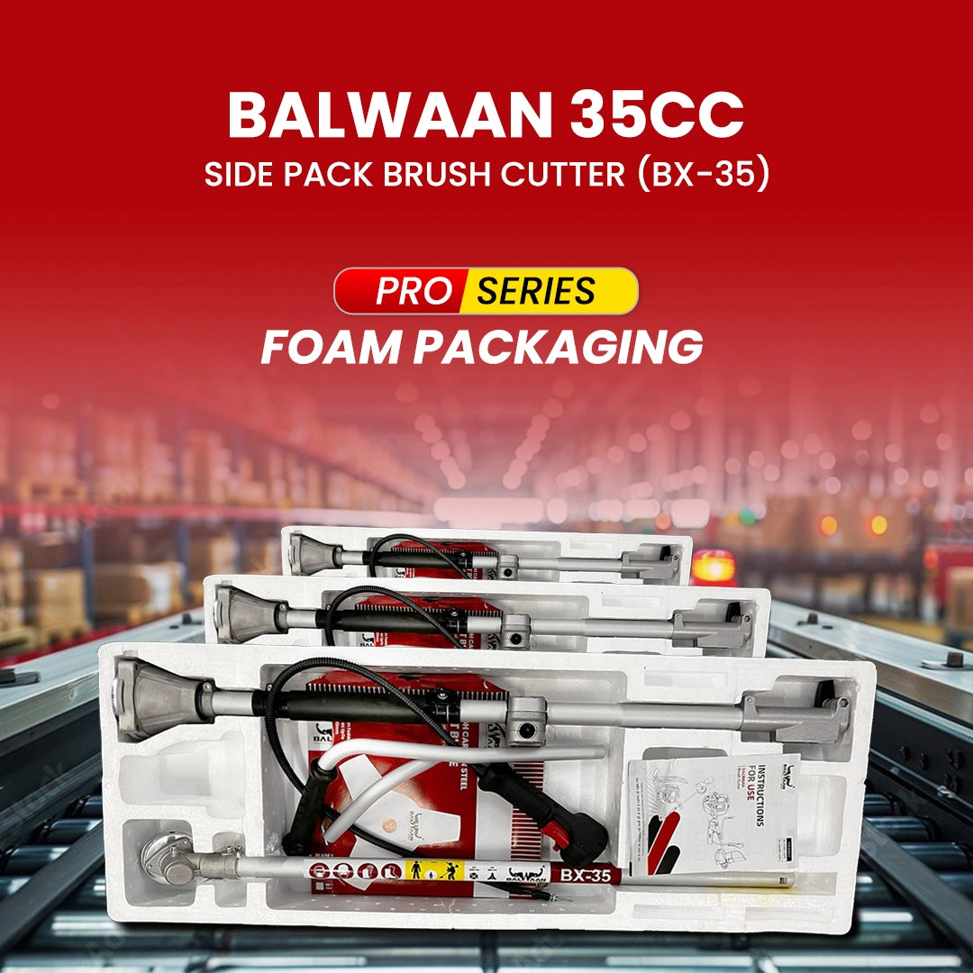 Balwaan Side Pack Brush Cutter BX-35 Pro | Powerful 35cc Engine