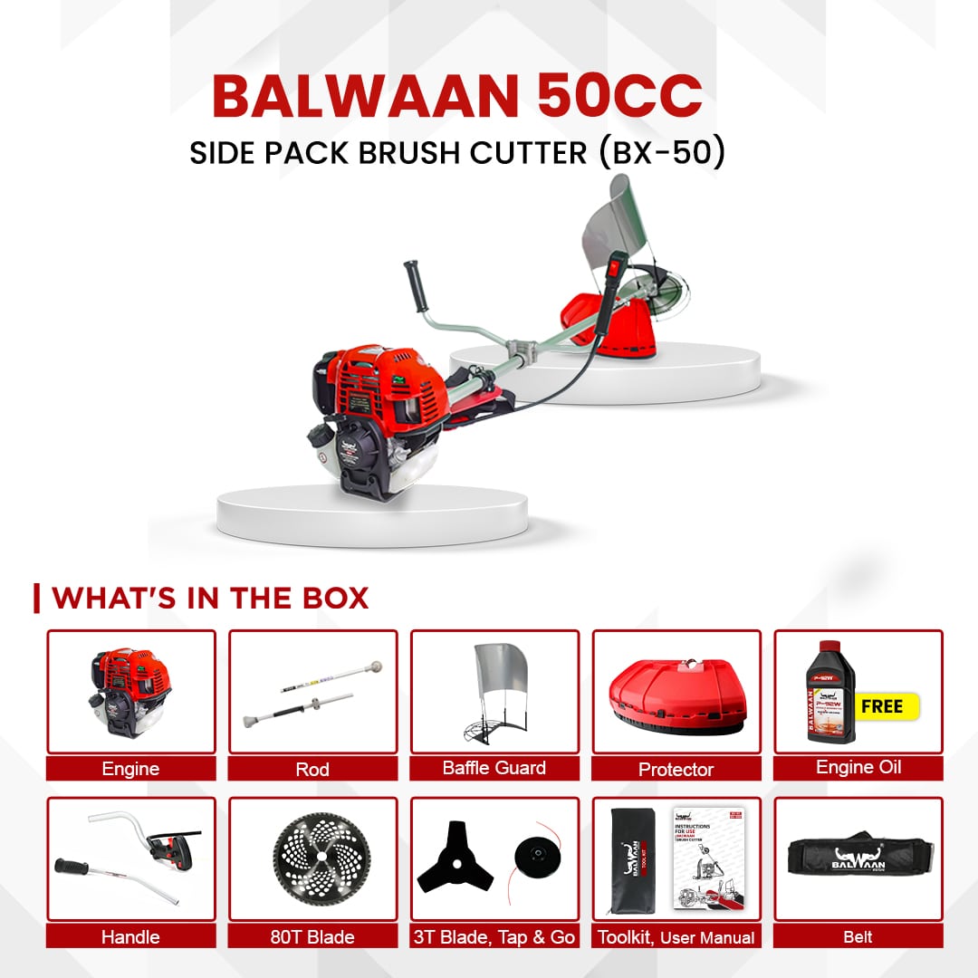 Balwaan 50cc Side Pack Crop cum Grass Cutter| BX-50
