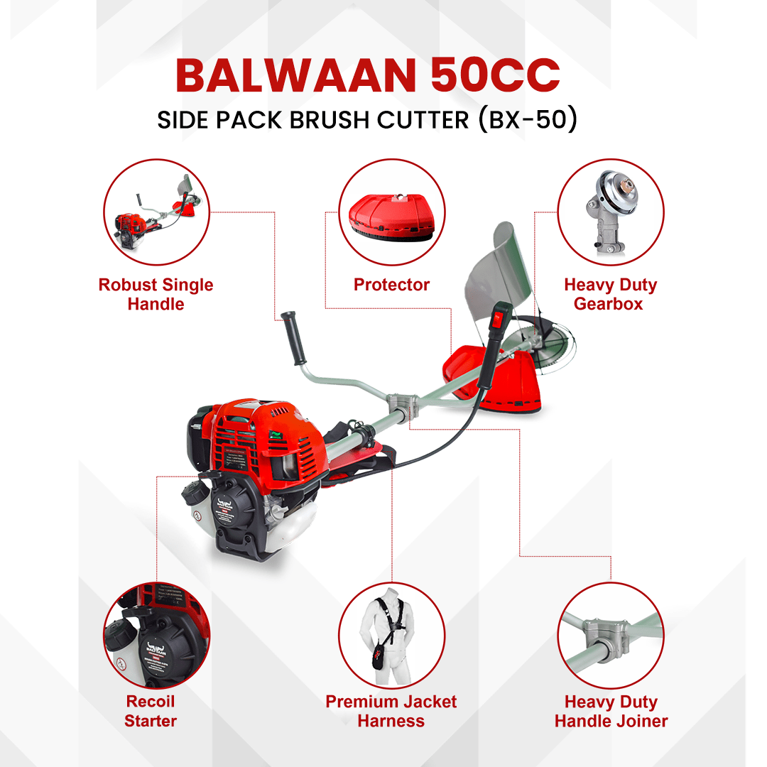 Balwaan 50cc Side Pack Crop cum Grass Cutter| BX-50