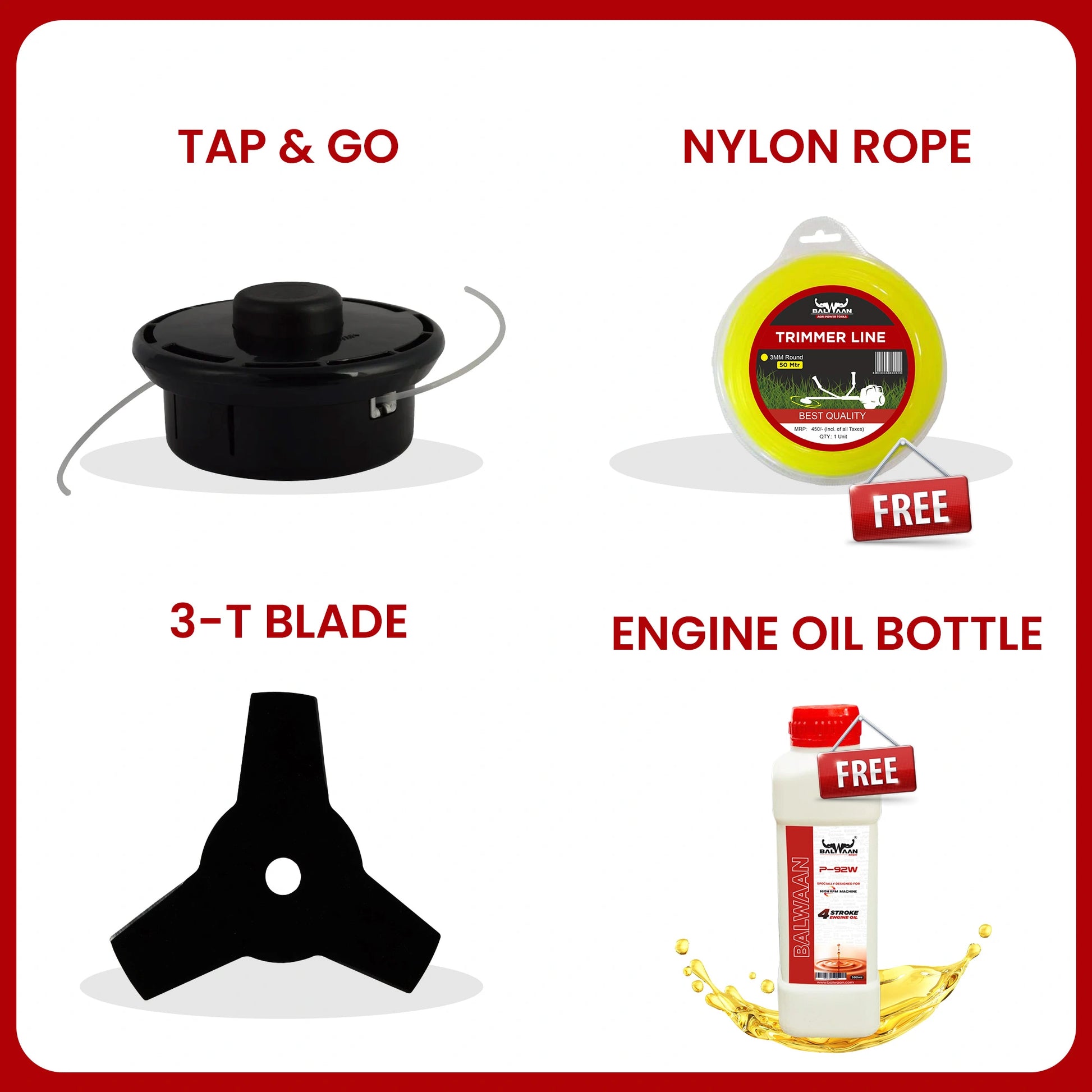 Balwaan BX-52 2 Stroke 52cc Side Pack Brush Cutter
