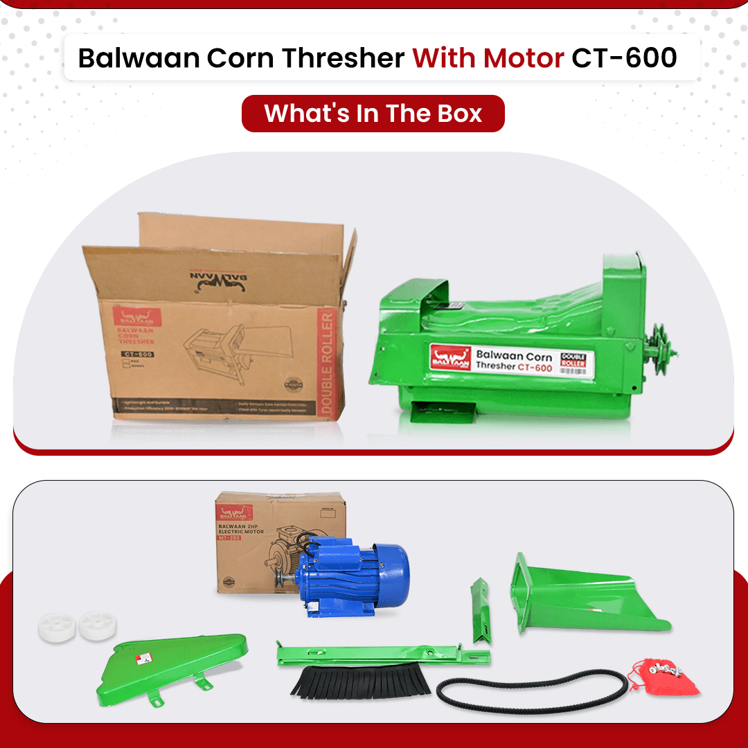 Balwaan Corn Thresher CT-600 With Motor (Green)