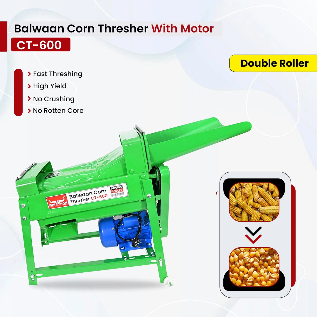 Balwaan Corn Thresher CT-600 With Motor (Green)