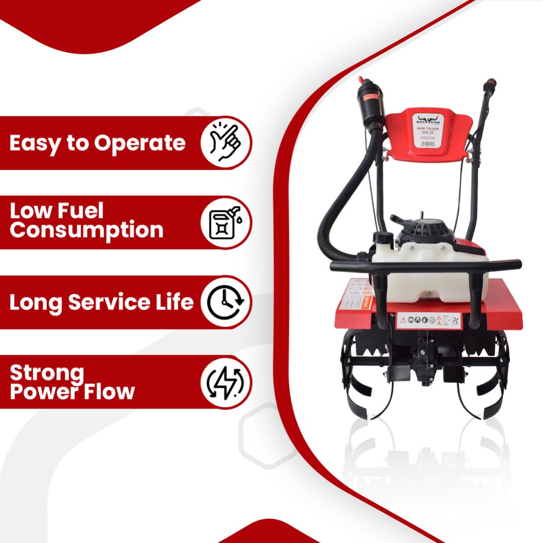 Balwaan 63cc Mini Agricultural Power Tiller| BW-25