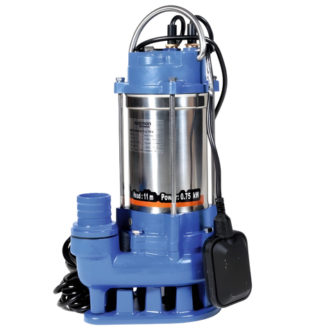 Royal Kissan Submersible Sewage Water Pump | 1HP High-Flow Model | WQD10-11-0.75A - Product Image 1