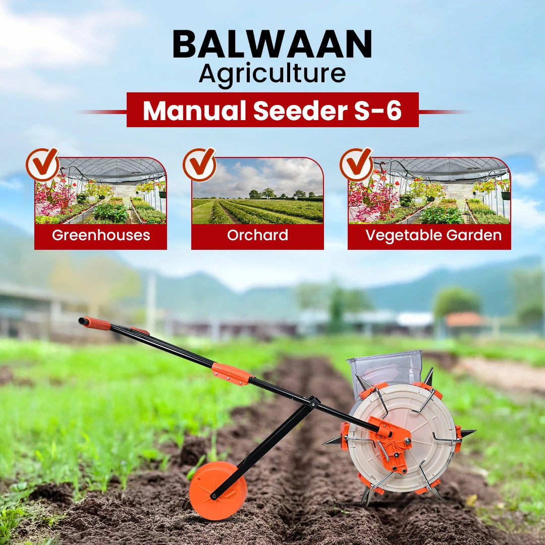 Balwaan Manual Seeder S-6 | Hand-Operated Seed Planter