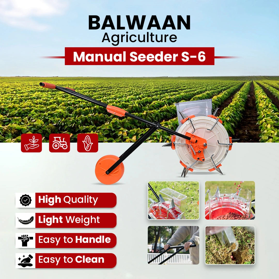 Balwaan Manual Seeder S-6 | Hand-Operated Seed Planter