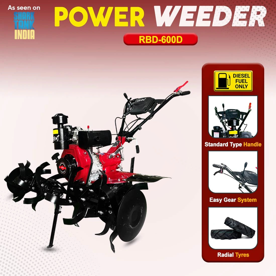 RBD 6HP Power Weeder Diesel - supplier gallery image 3