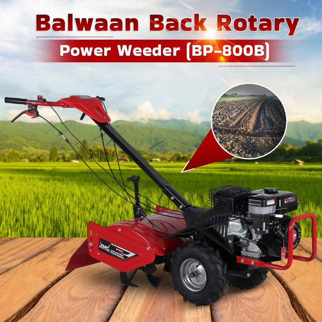 Balwaan Back Rotary Power Weeder| BP-800B