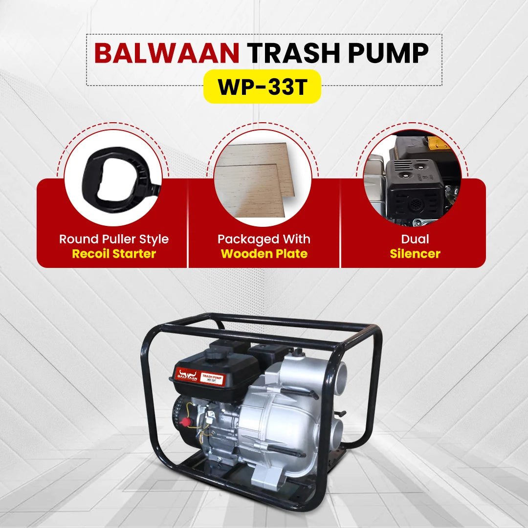 Balwaan 3x3 Inch Trash Pump| WP - 33T by Balwaan | KrishiGears