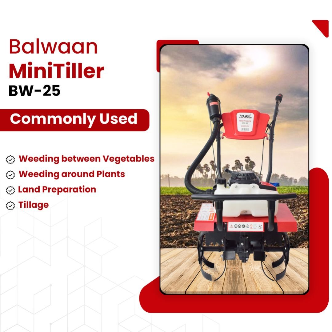 Balwaan 63cc Mini Agricultural Power Tiller| BW - 25 by Balwaan | KrishiGears
