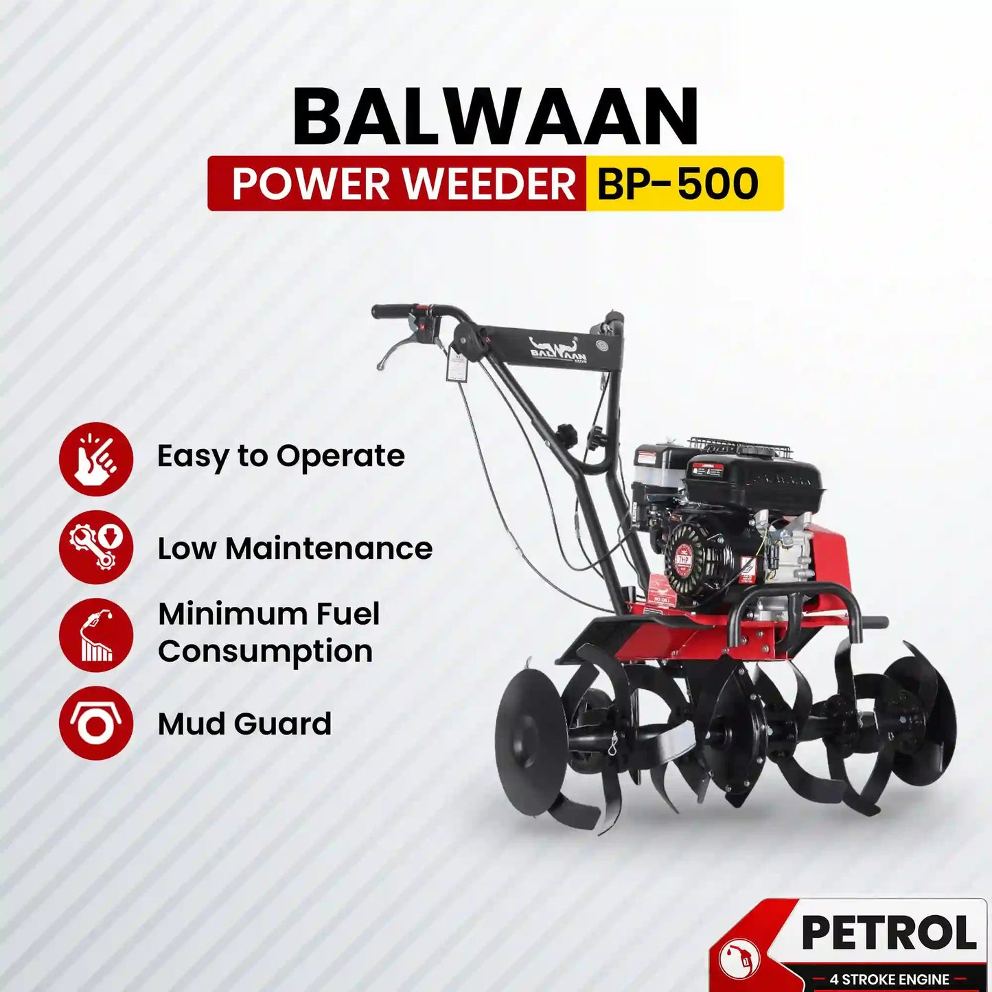 Balwaan 7 HP Power Weeder | BP - 500 by Balwaan | KrishiGears