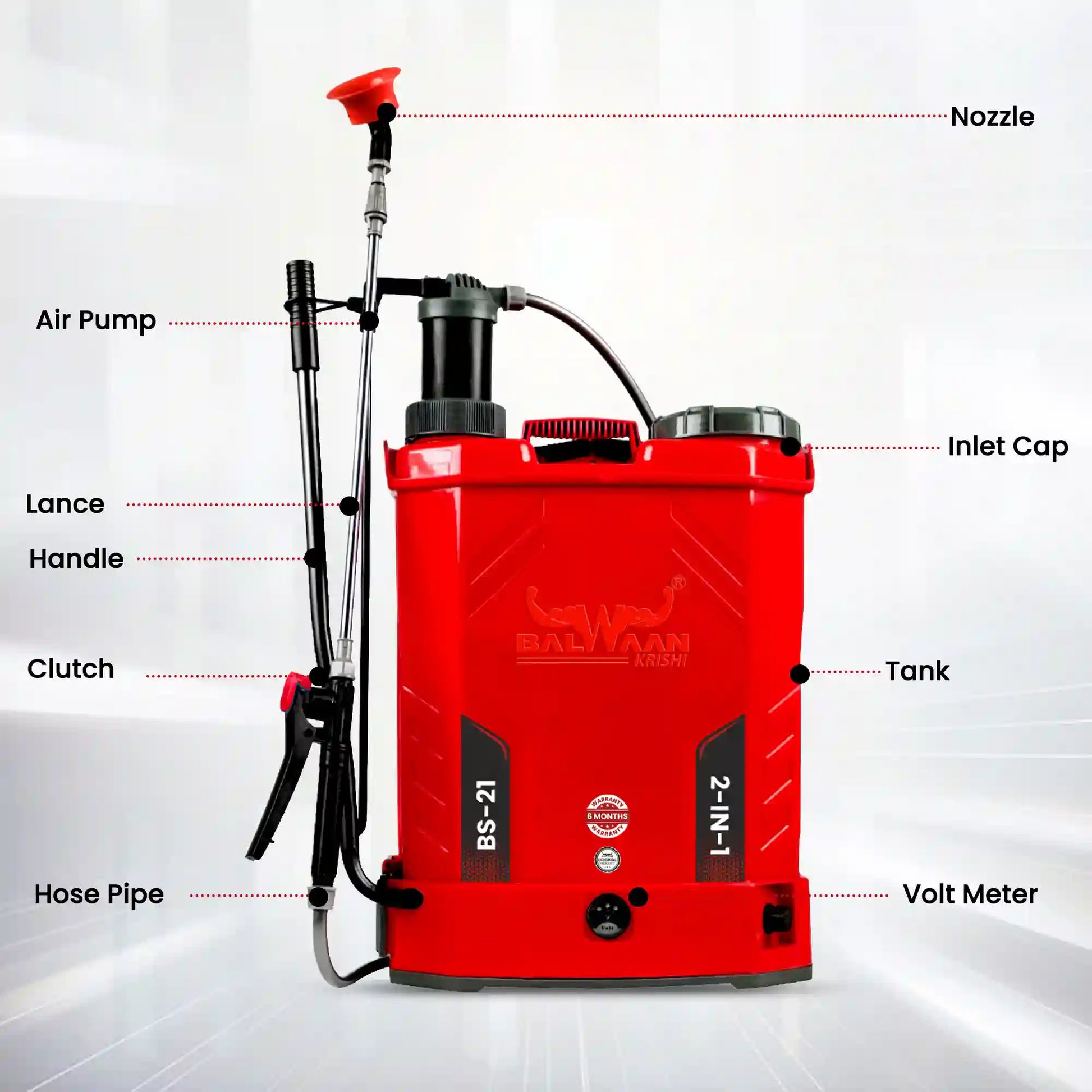 Balwaan BS-21 2in1 Single Motor Battery Sprayer| 12x8