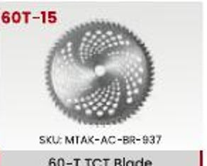 Balwaan Brush Cutter Blade 60T-15 MTAK-AC-BR-937