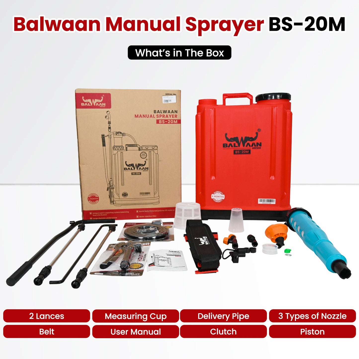 Balwaan BS - 20M Manual Sprayer (20 Liters) by Balwaan | KrishiGears