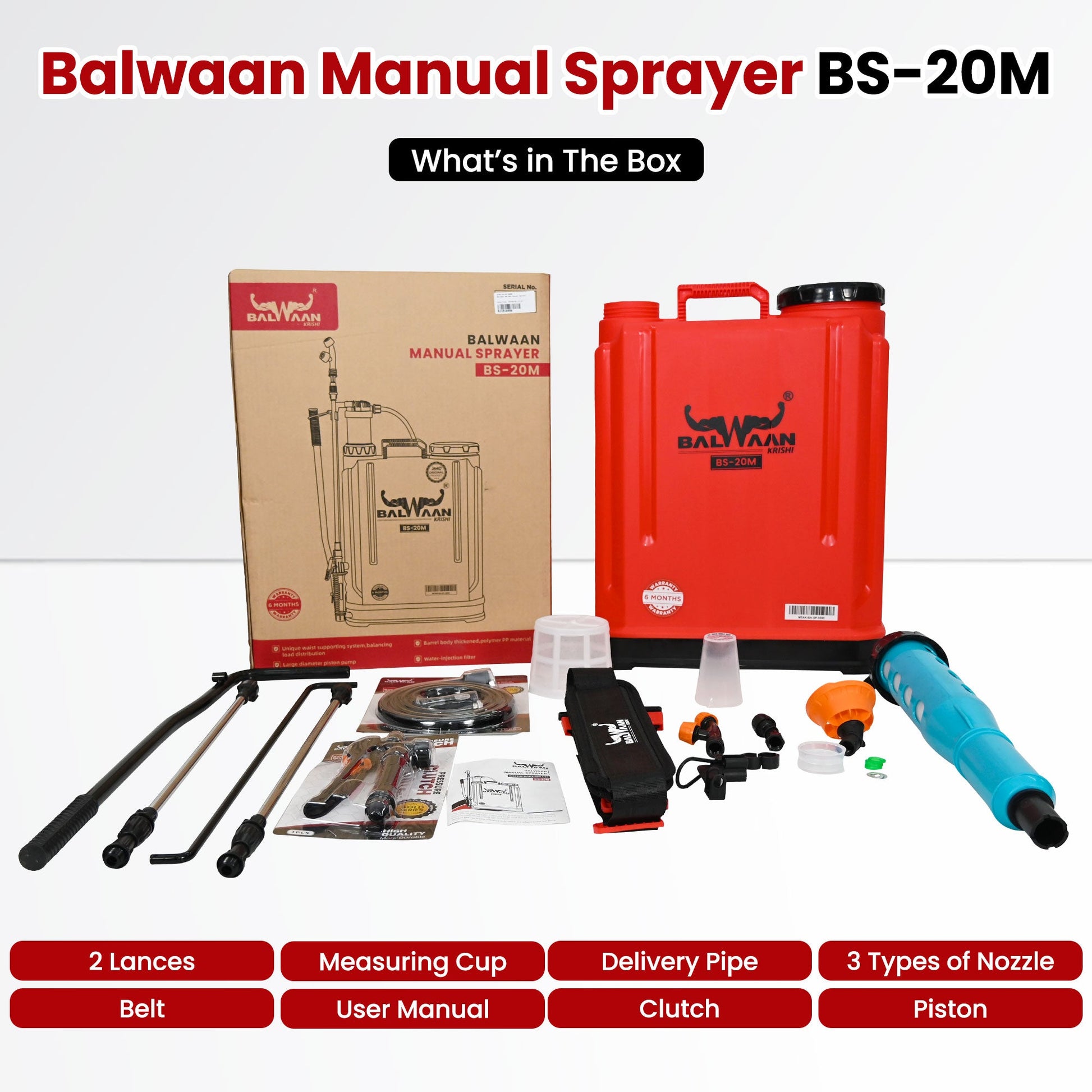 Balwaan BS - 20M Manual Sprayer (20 Liters) by Balwaan | KrishiGears